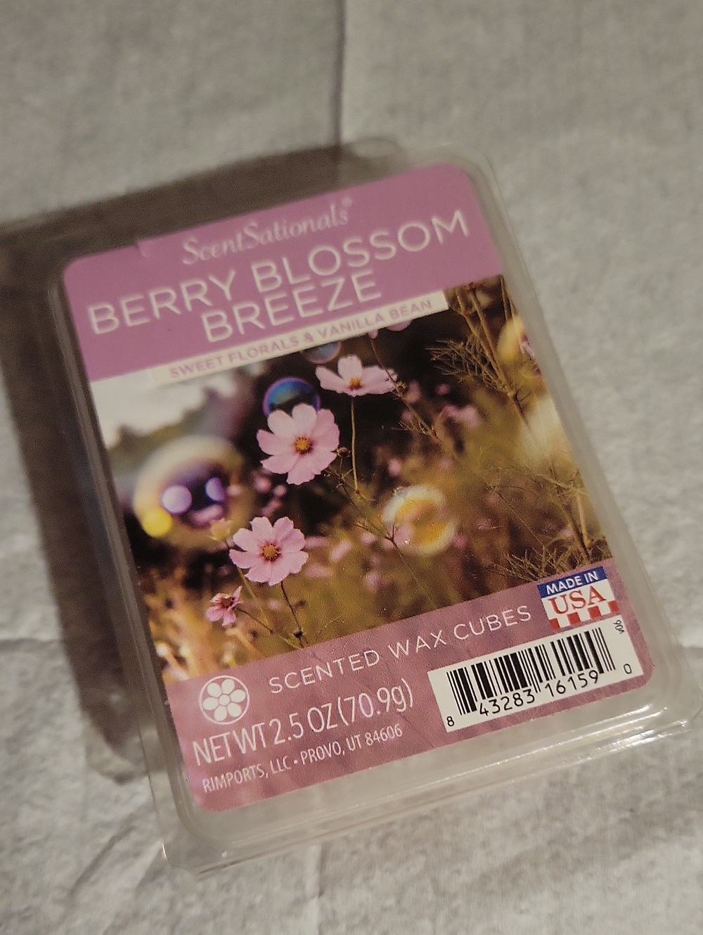 Scentsationals Berry Blossom Breeze Scented Wax Cubes - Pink